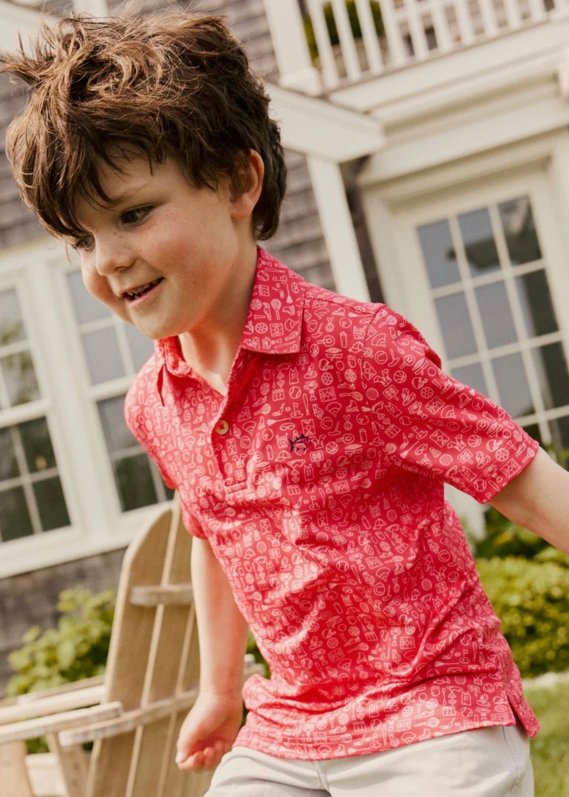 Boys/Youth Pink Finally Friday Polo