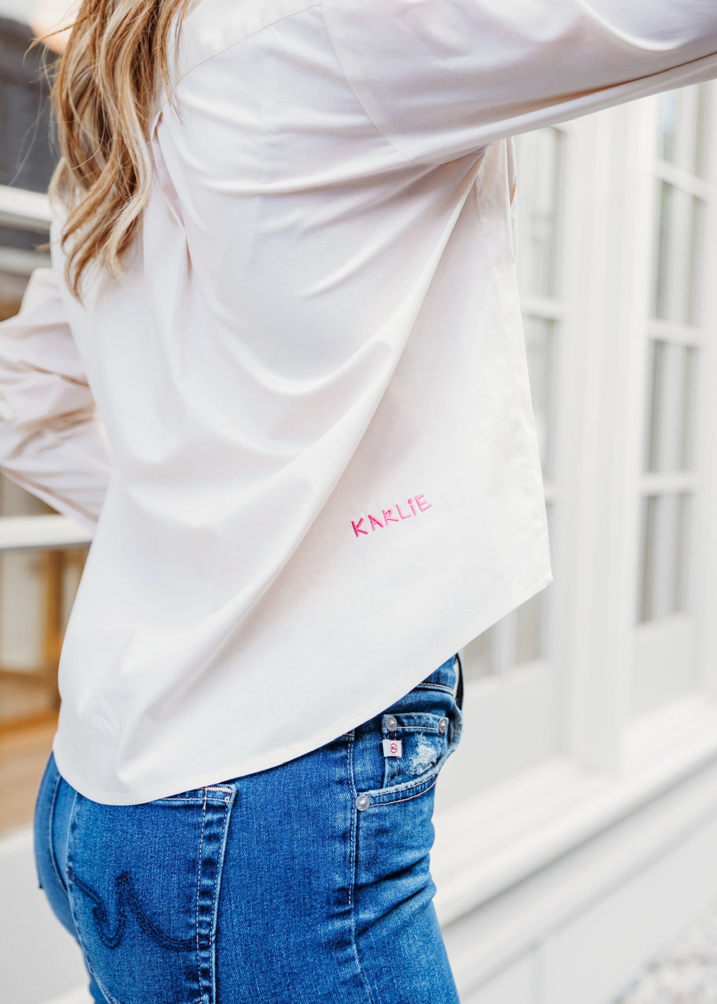 Solid Poplin Pocket Shirt-Ivory