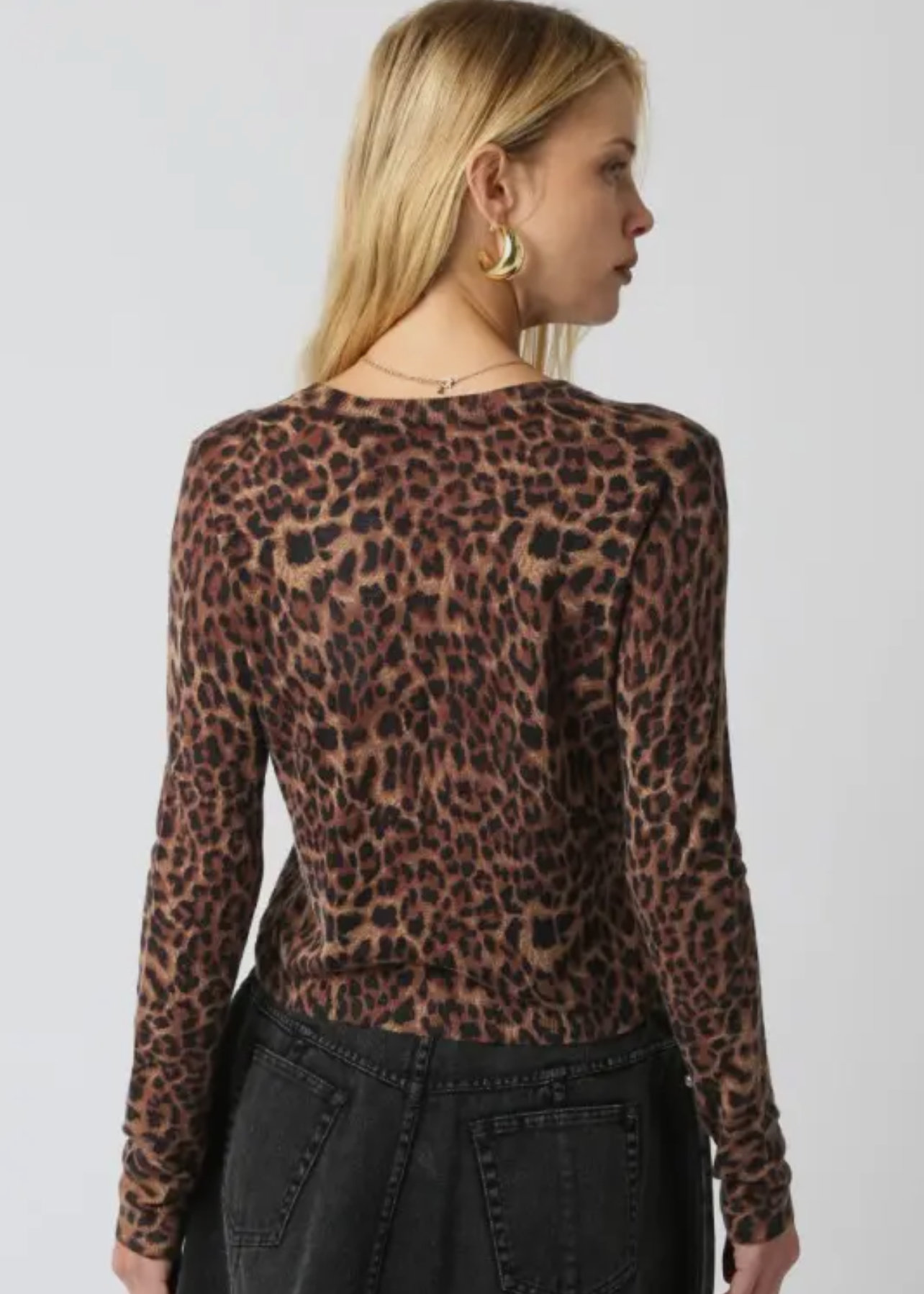Leopard Knit Top