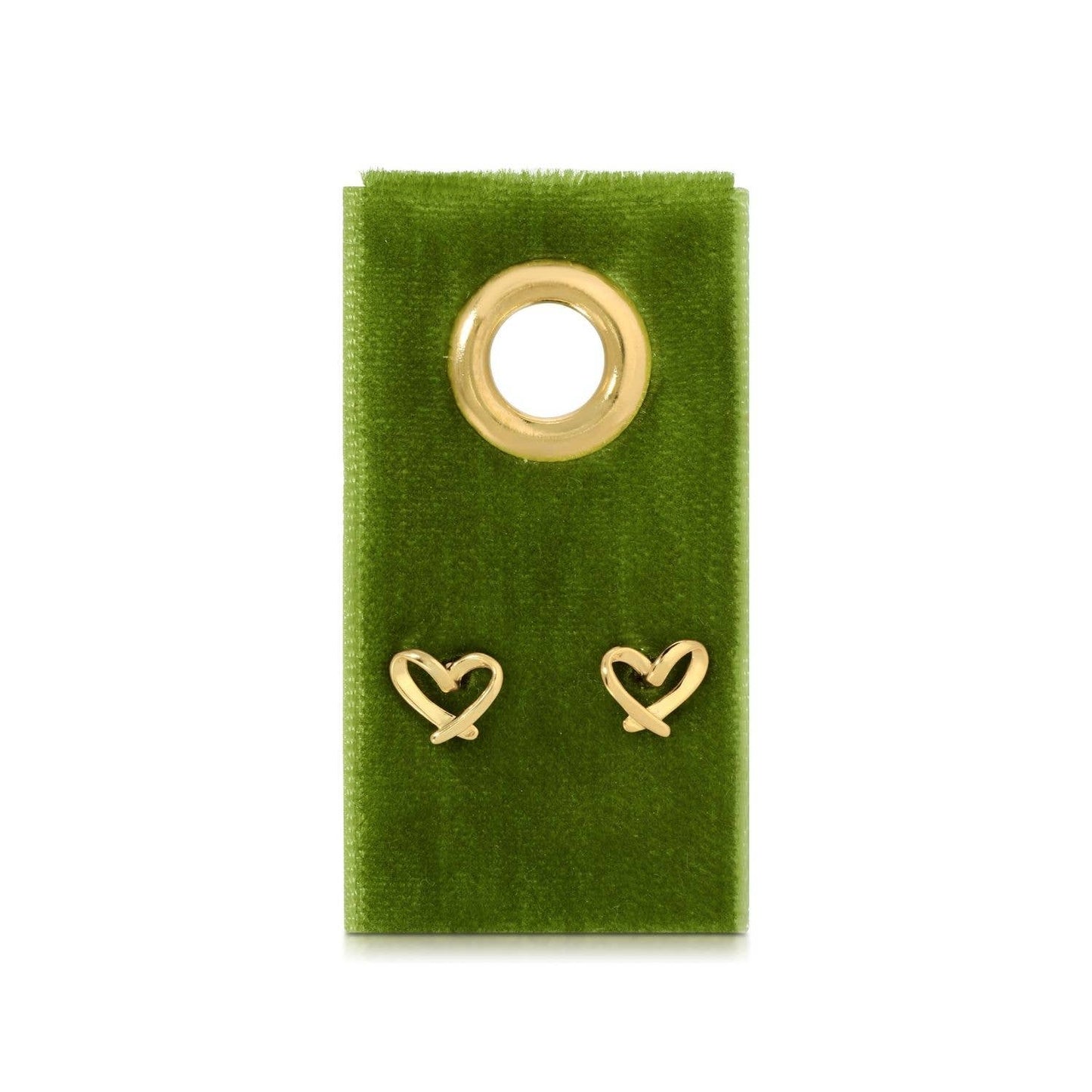 Free Form Heart Studs-18k gold plated