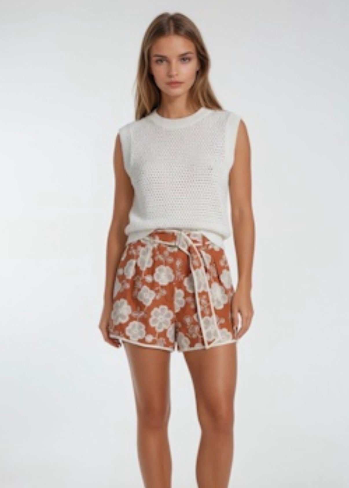 Terracotta Flower Shorts