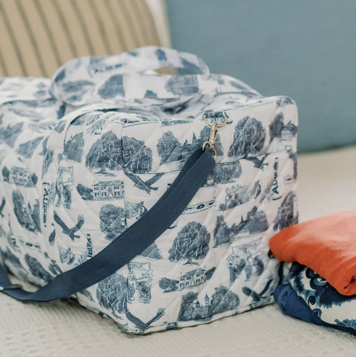 Auburn Quilted Duffle Bag