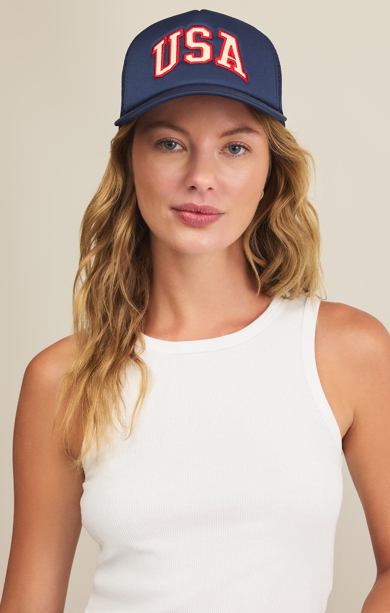 Navy USA Trucker Hat