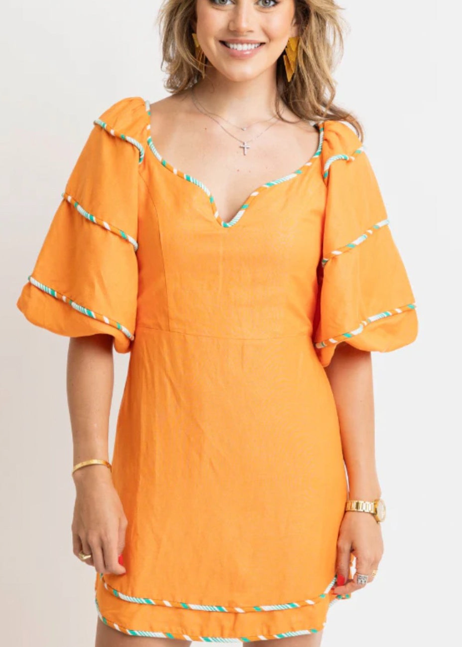 Multi Stripe Trim Sweetheart Dress|60