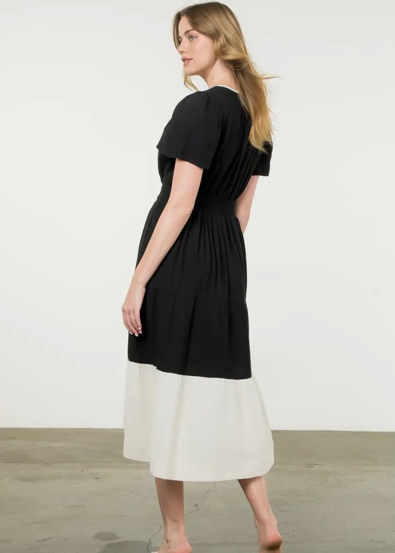 Tiered Maxi Dress - Black