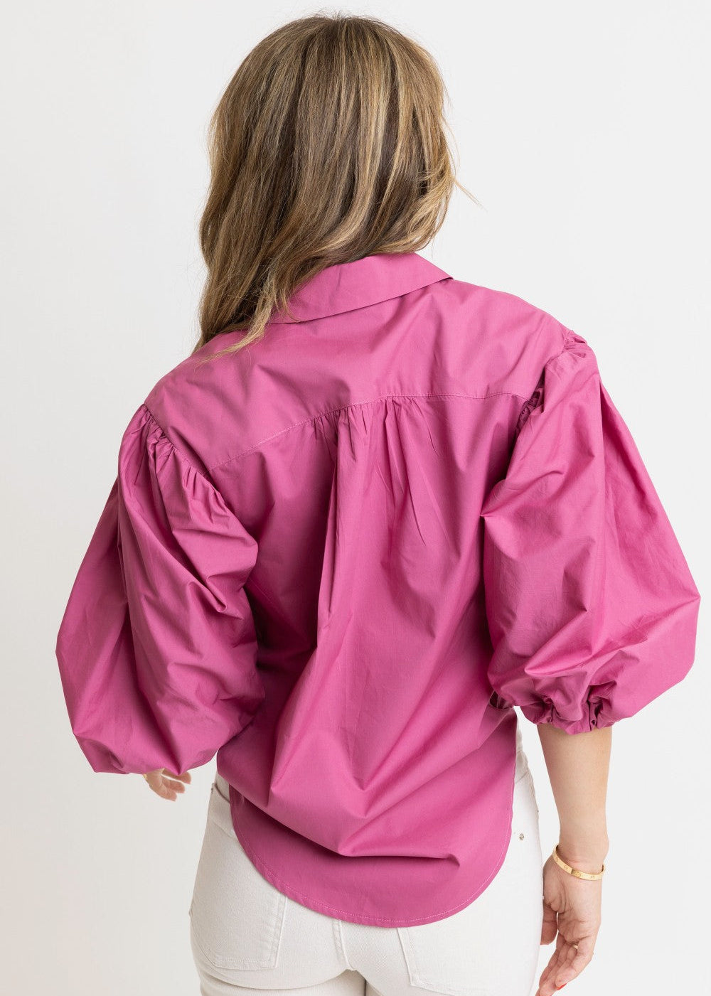 Solid Poplin Button Top|127