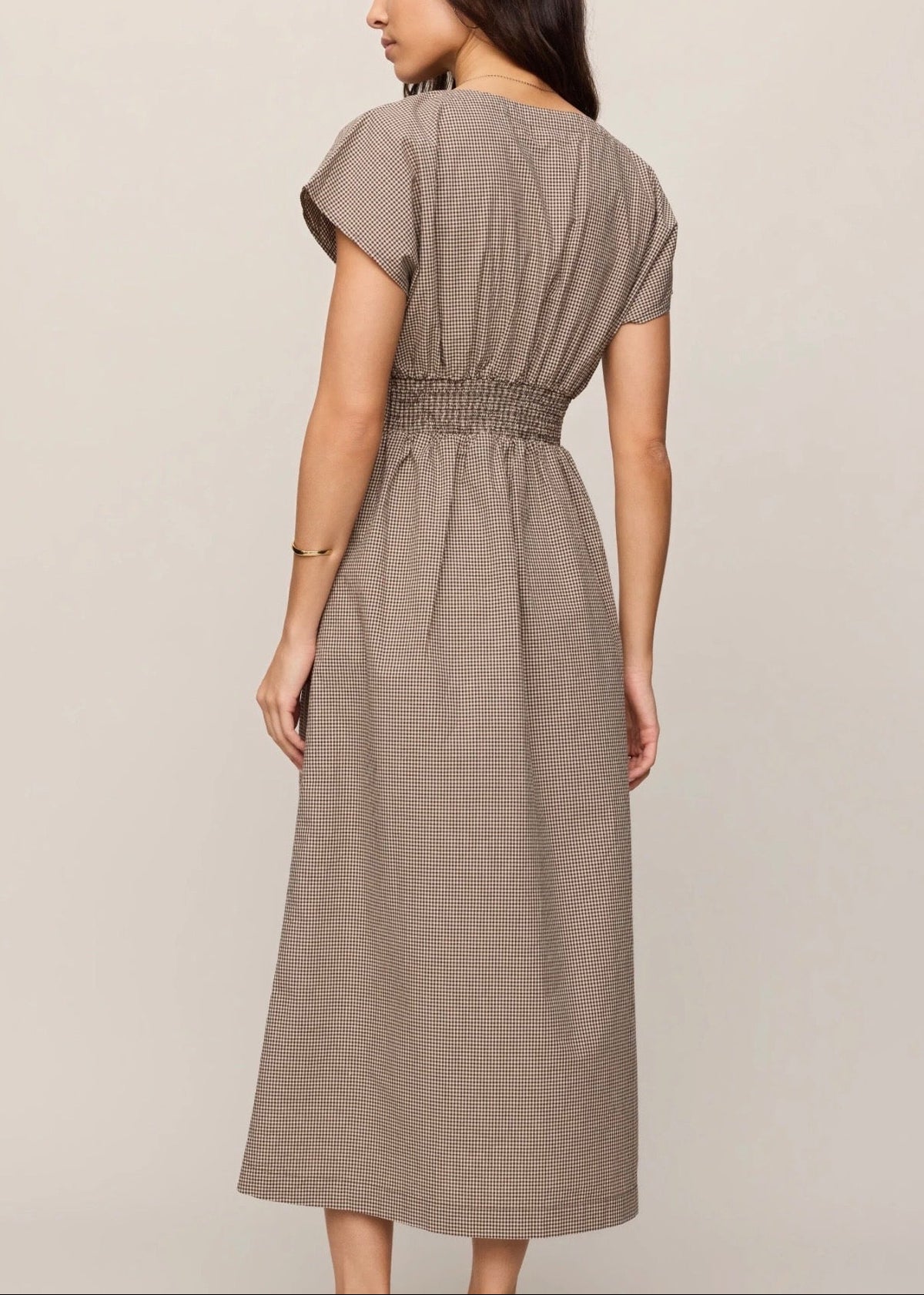 Sannia Gingham Midi Dress