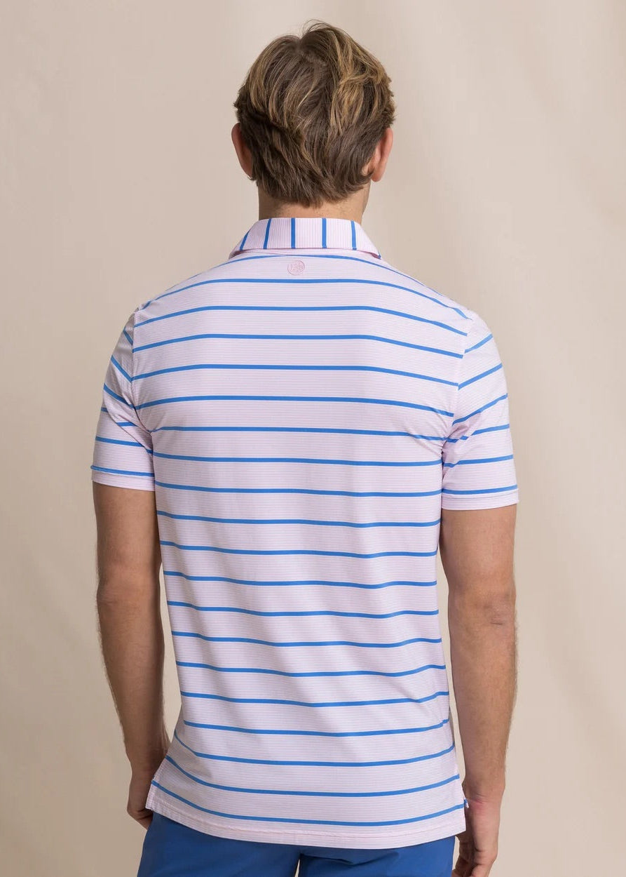 Core Sound Stripe Polo- Orchid Pink