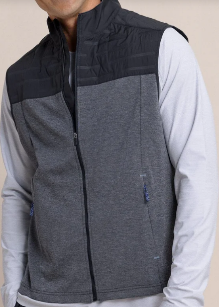 Black Waterfront Quilted Vest|295