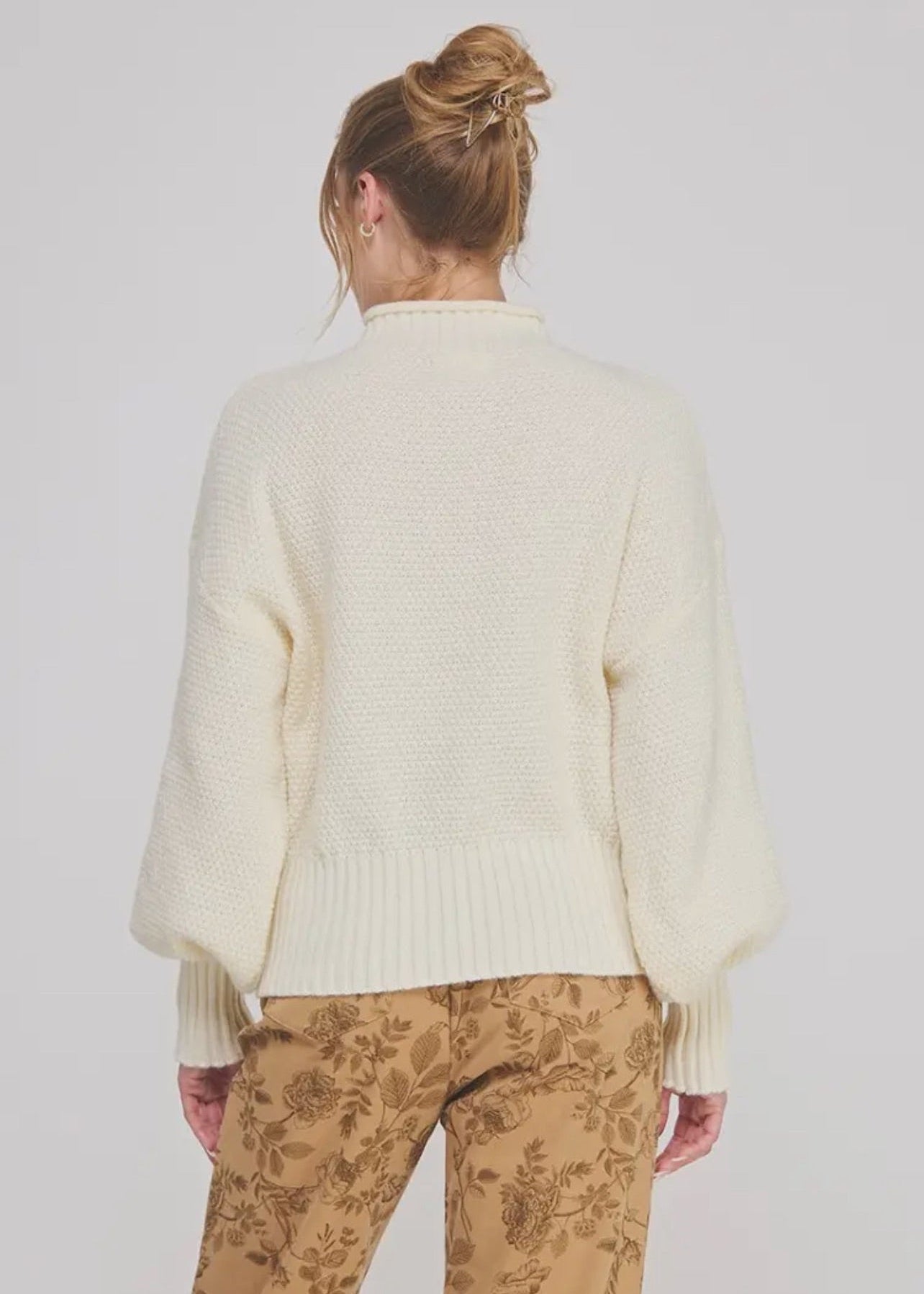 Lofty Turtle-Neck Sweater - Cream