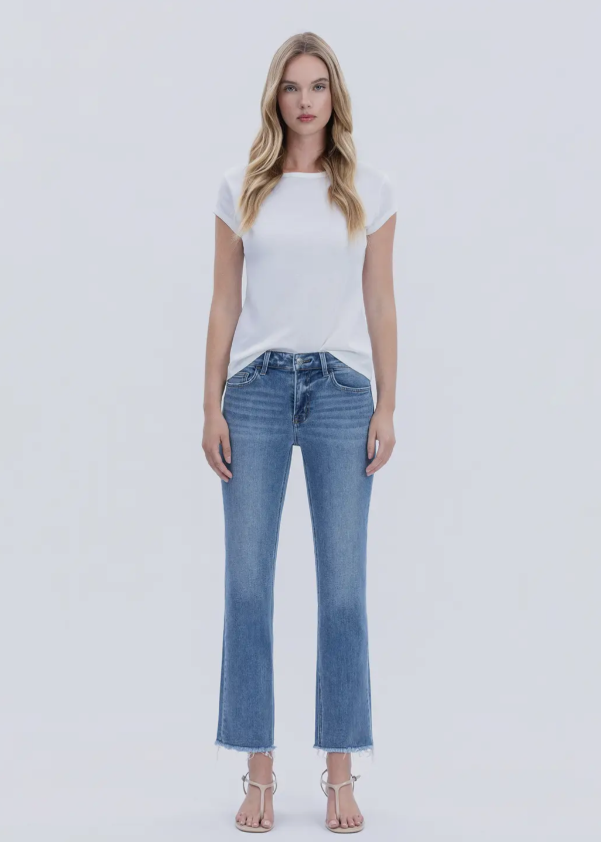 Five Steps to Heaven - Crop Raw Hem Jean