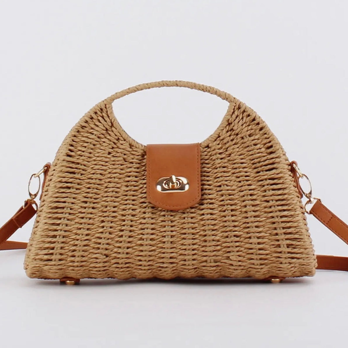 Rope Woven Bag - Camel