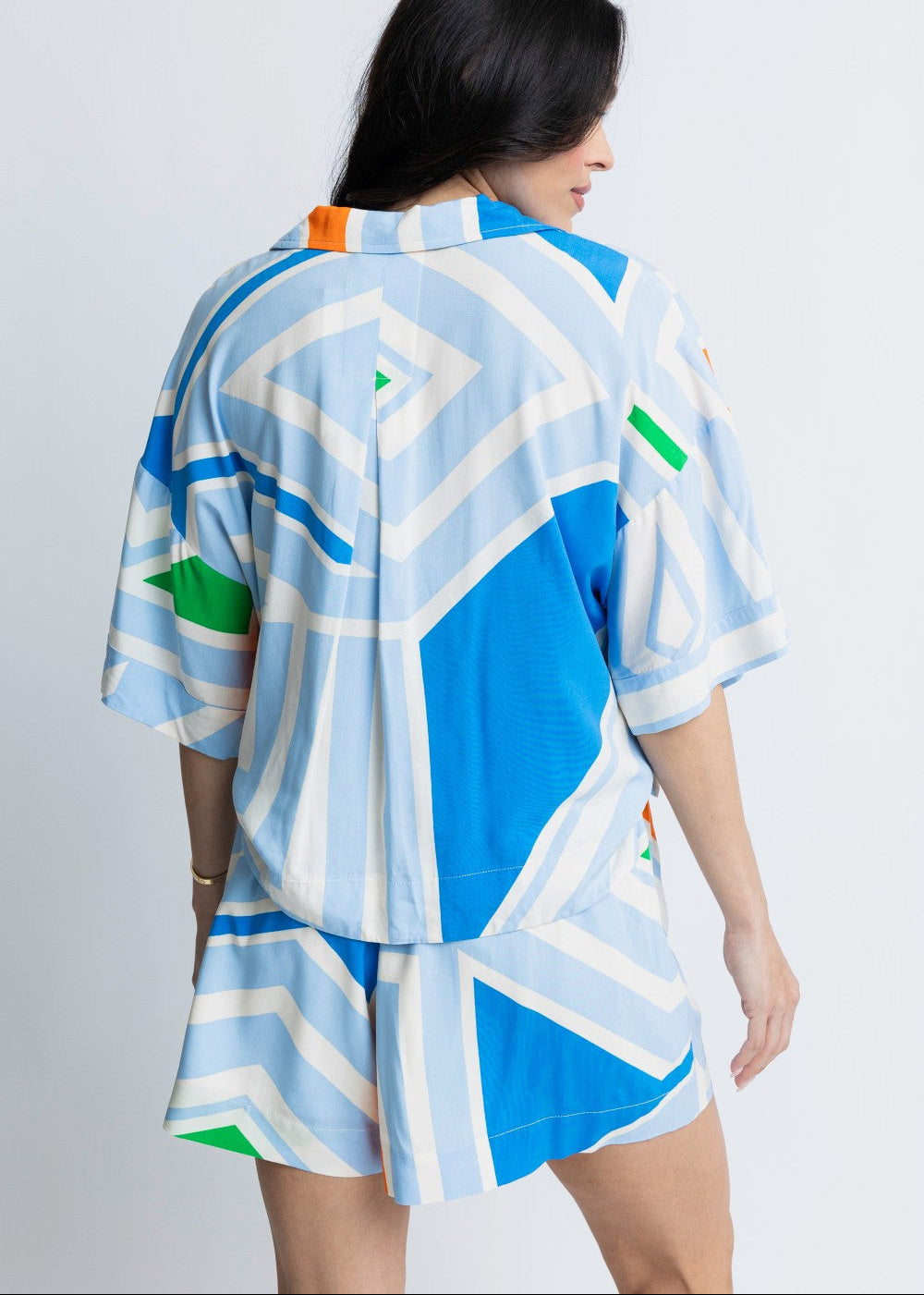 Multi Geometric Pocket Shorts|135