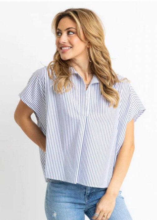 Stripe Classic Vneck|40