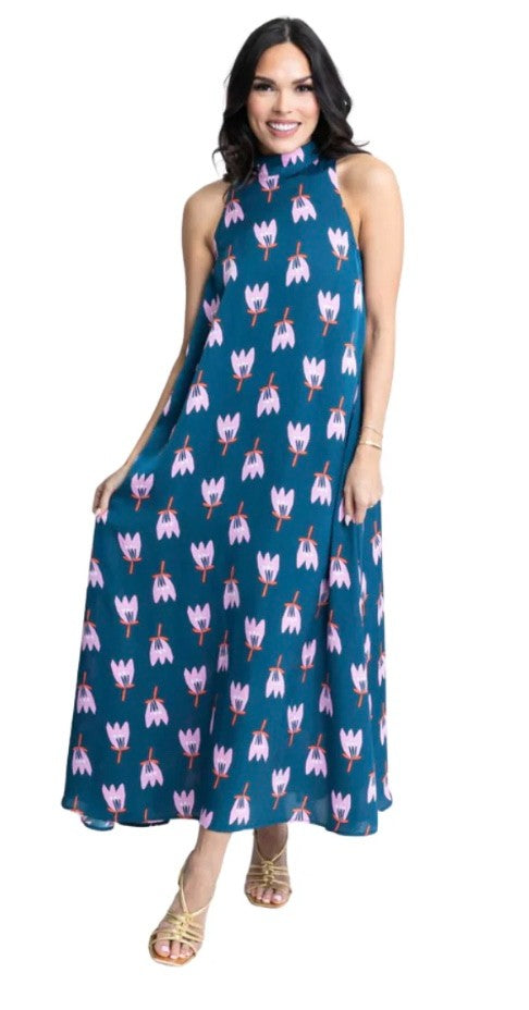 Poppy Satin Halter Maxi|63