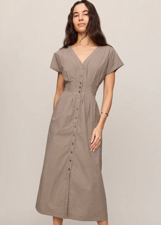 Sannia Gingham Midi Dress