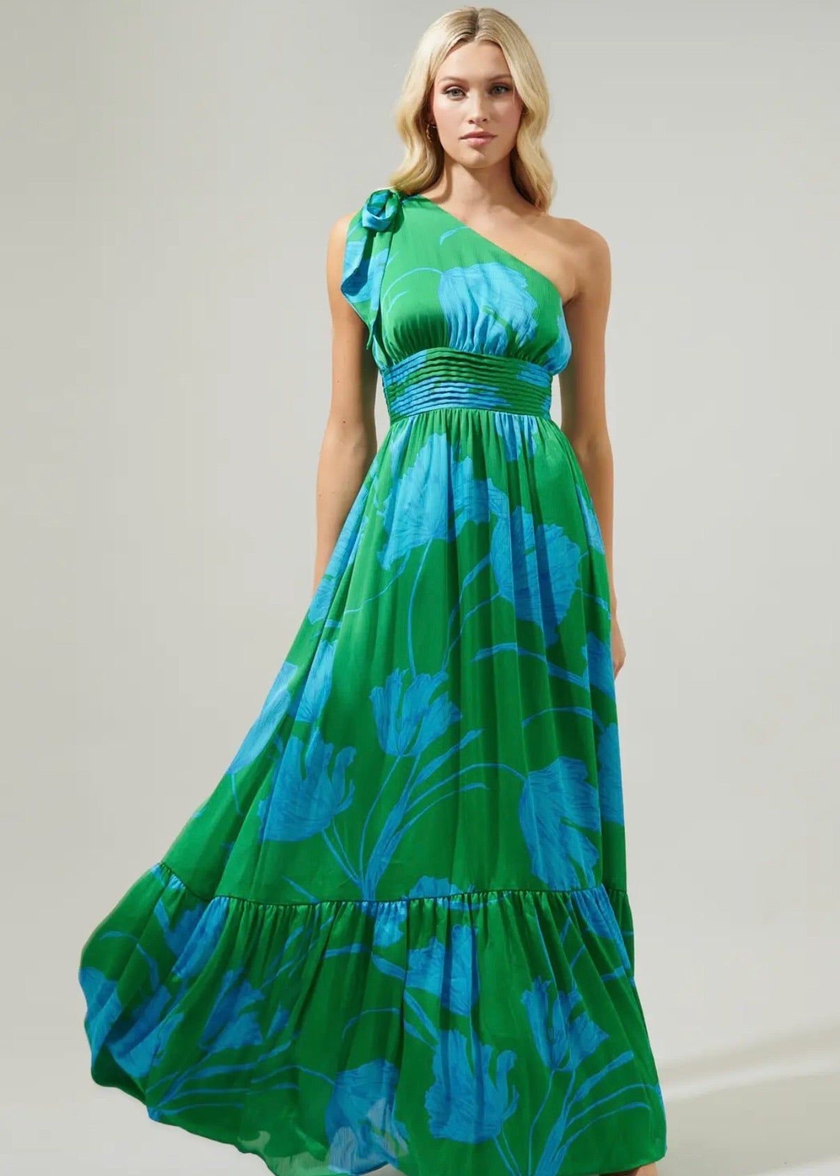 Seamoss Floral One Shoulder Maxi