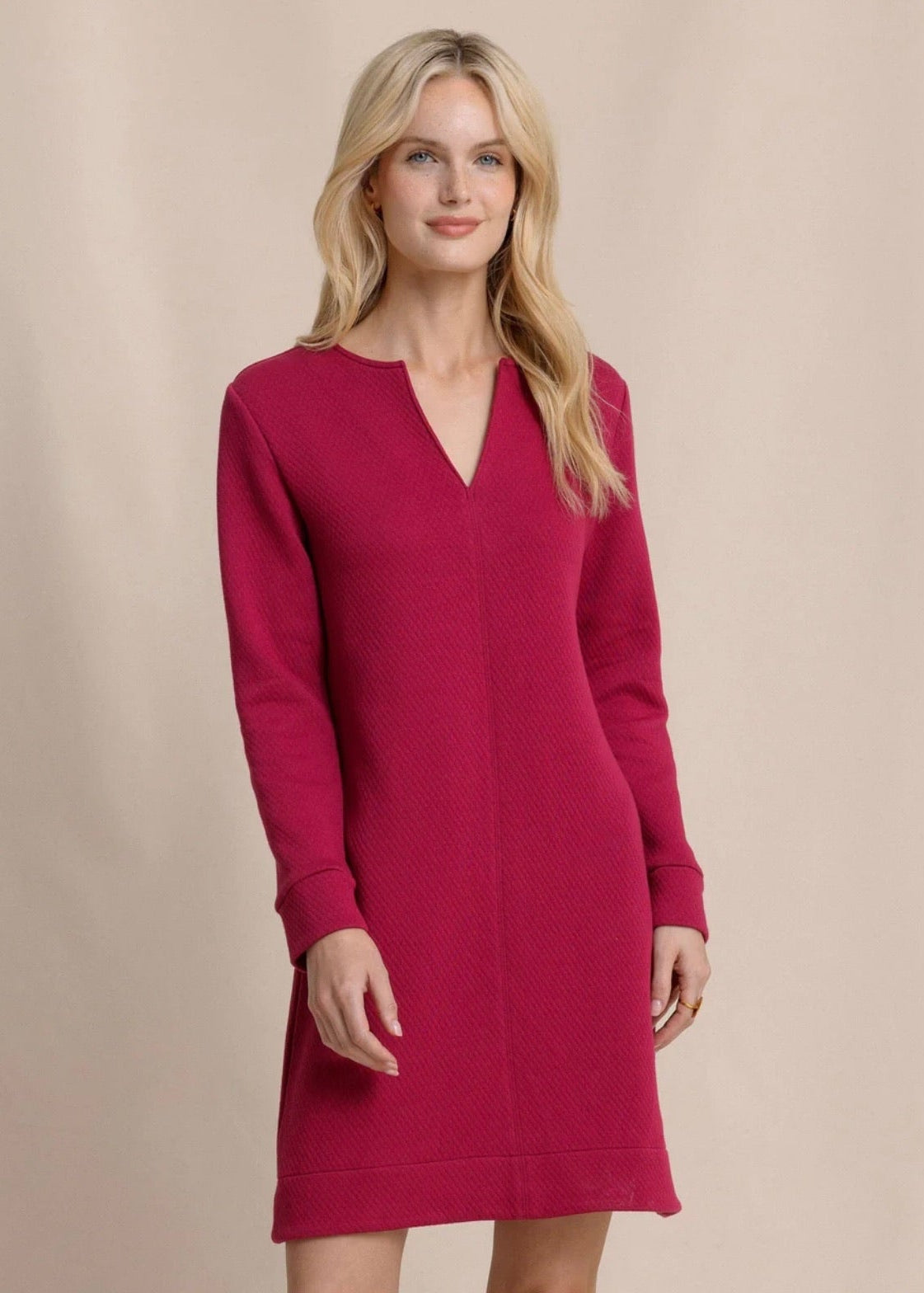 Cady Jacquard Dress- Carolina Plum