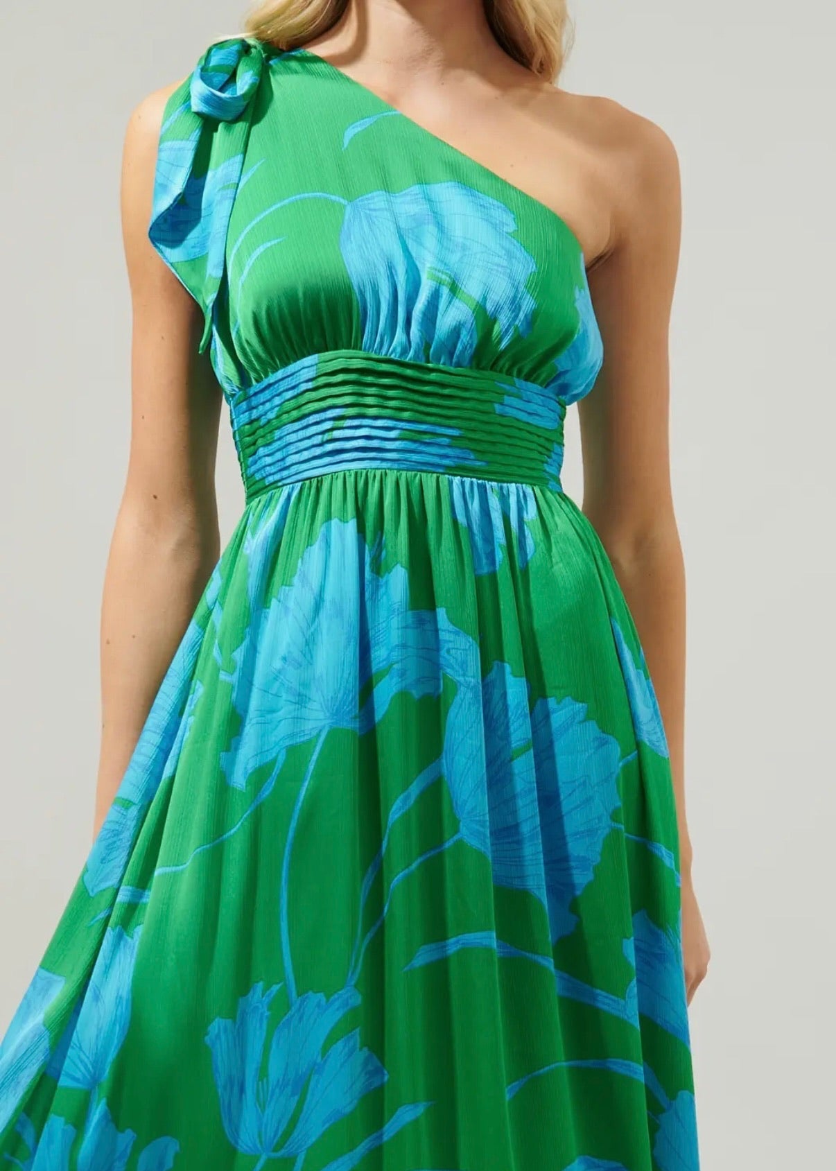 Seamoss Floral One Shoulder Maxi