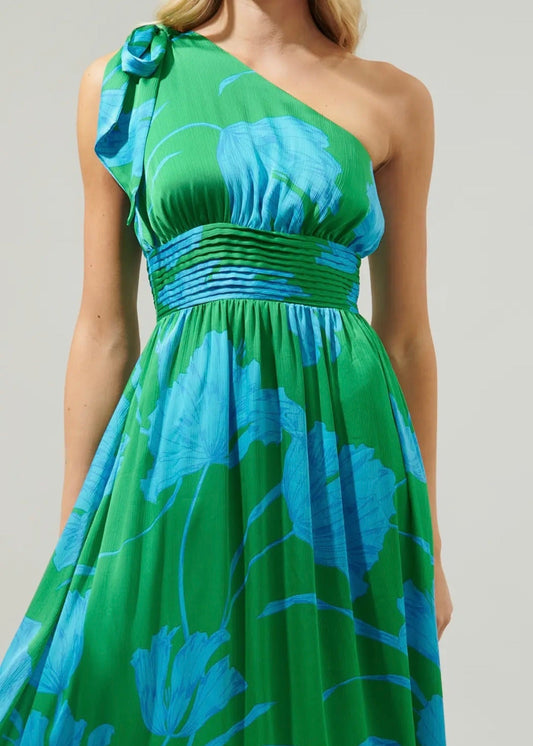 Seamoss Floral One Shoulder Maxi