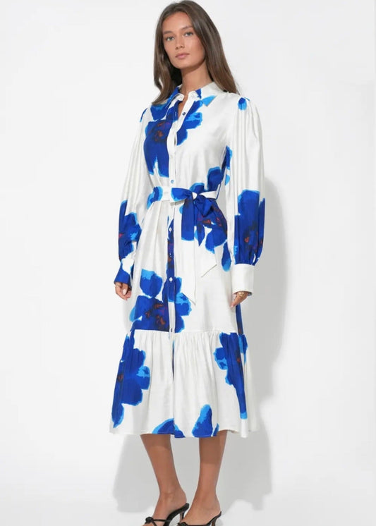Mila Printed Floral Midi Dress