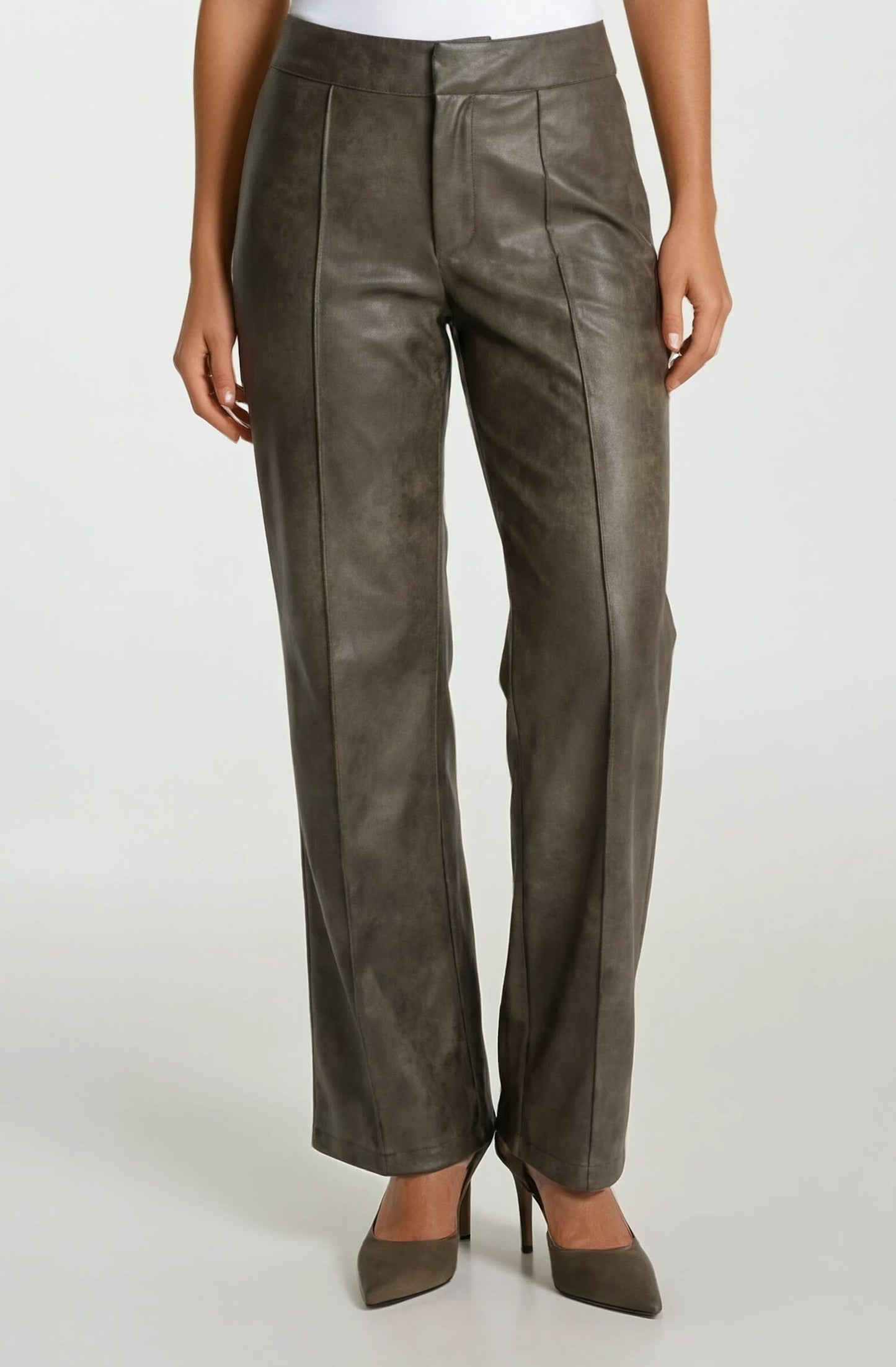 Suede Pants - Olive