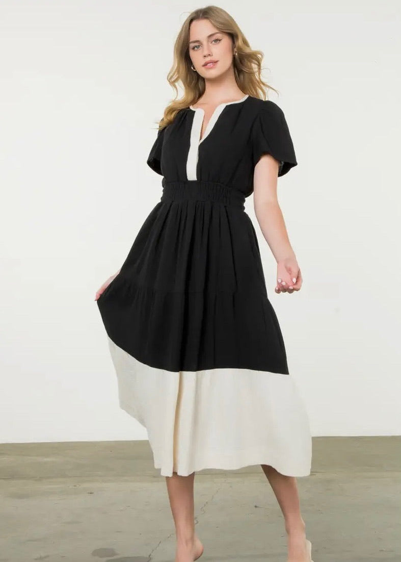Tiered Maxi Dress - Black