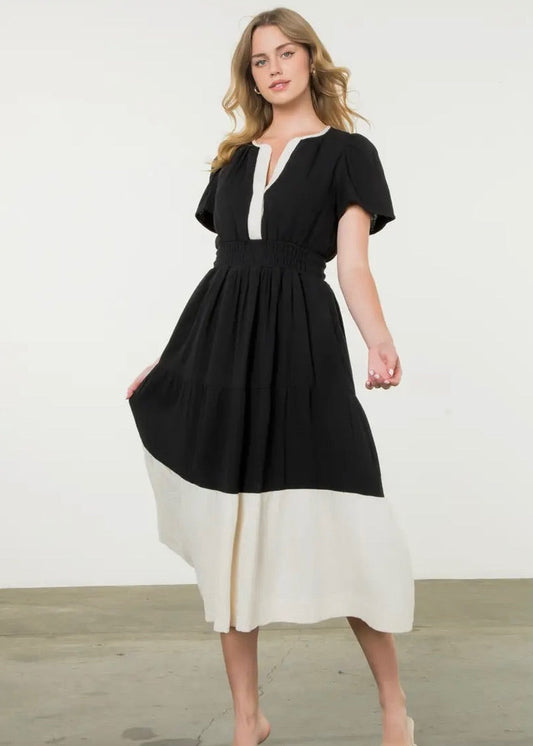 Tiered Maxi Dress - Black
