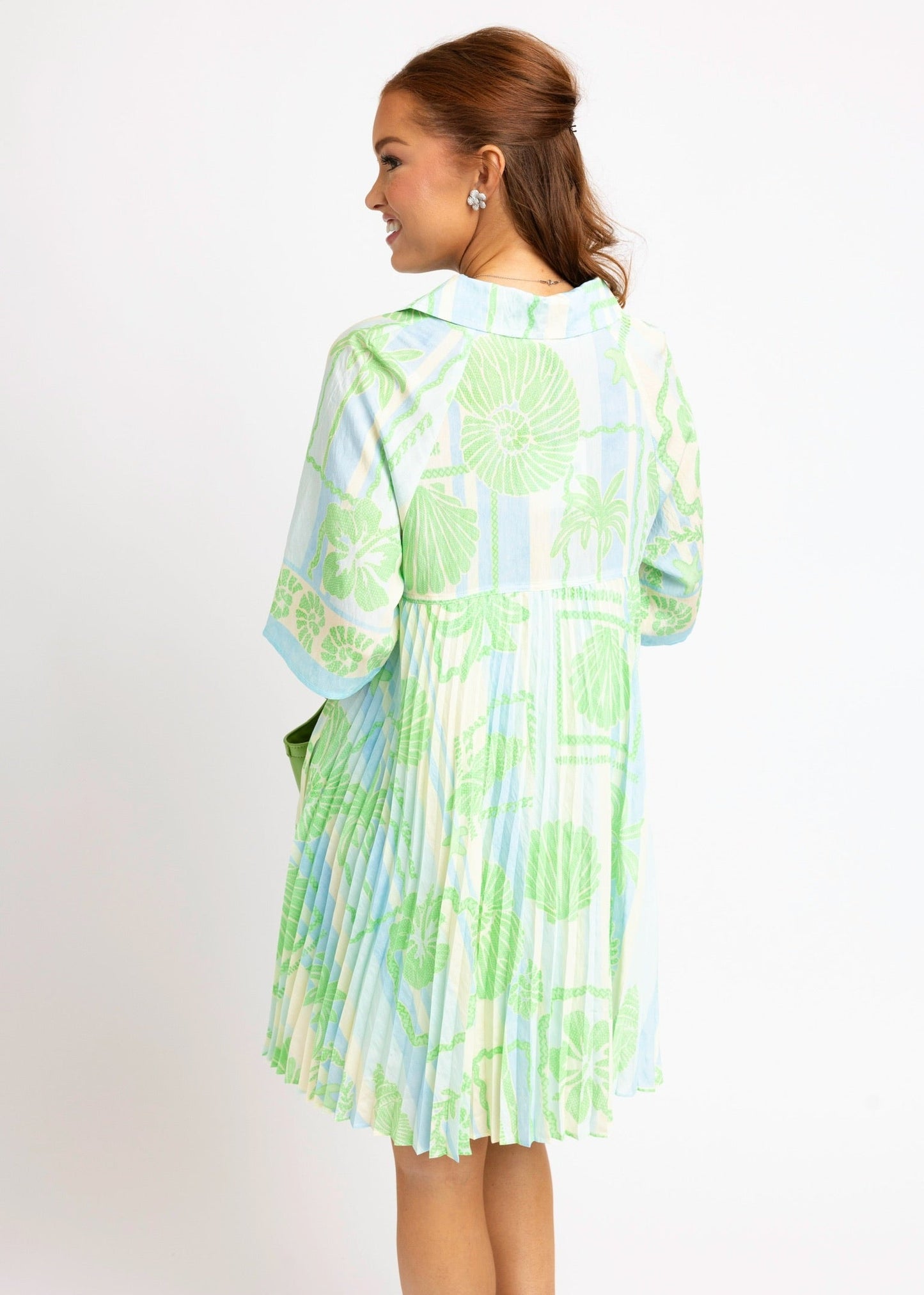 Sea Shell Stripe Shirt Dress