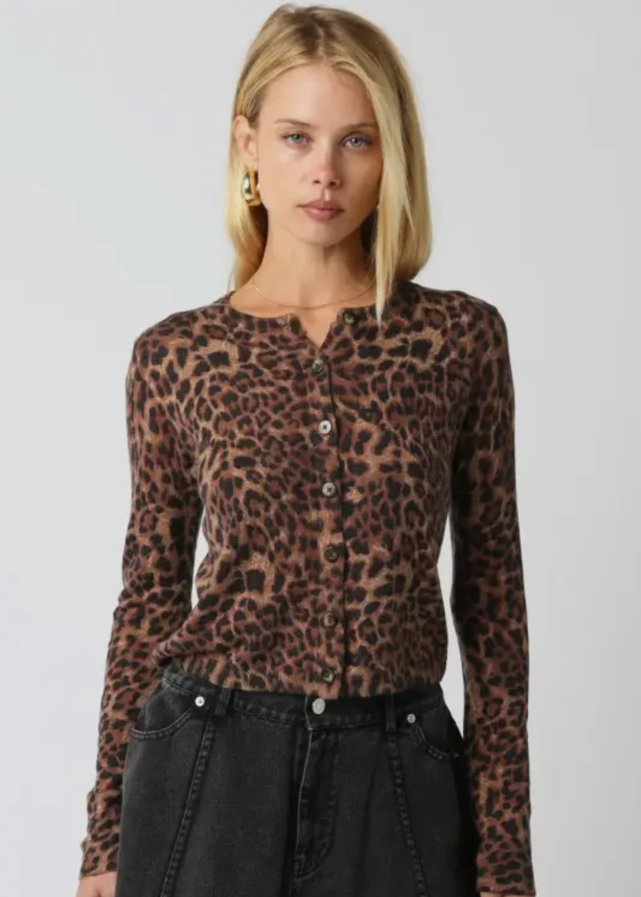 Leopard Knit Top
