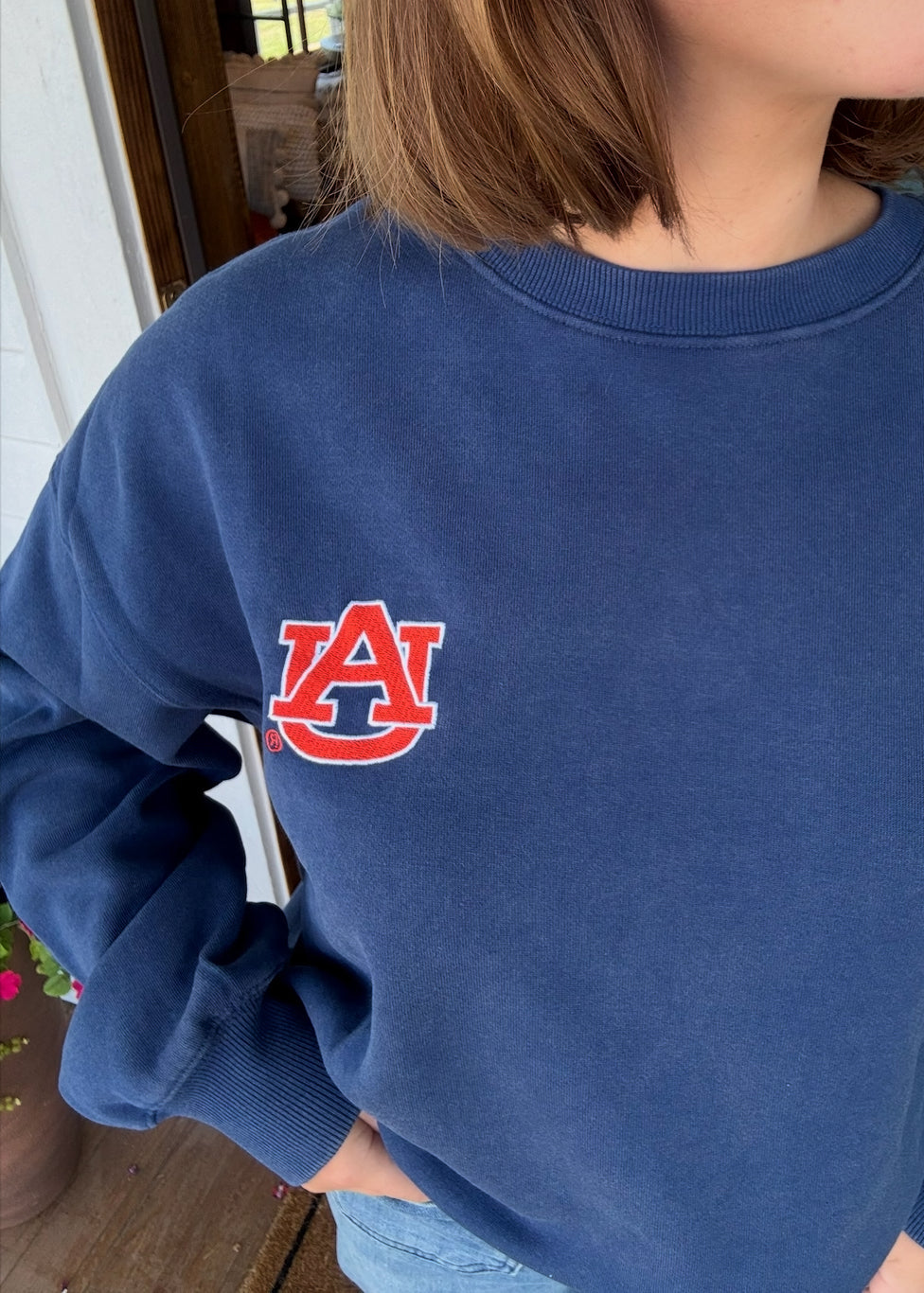 Auburn Crewneck Sweatshirt-Navy