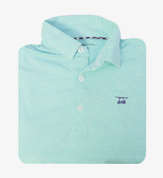 Albatross Polo - Heather Aruba/ White