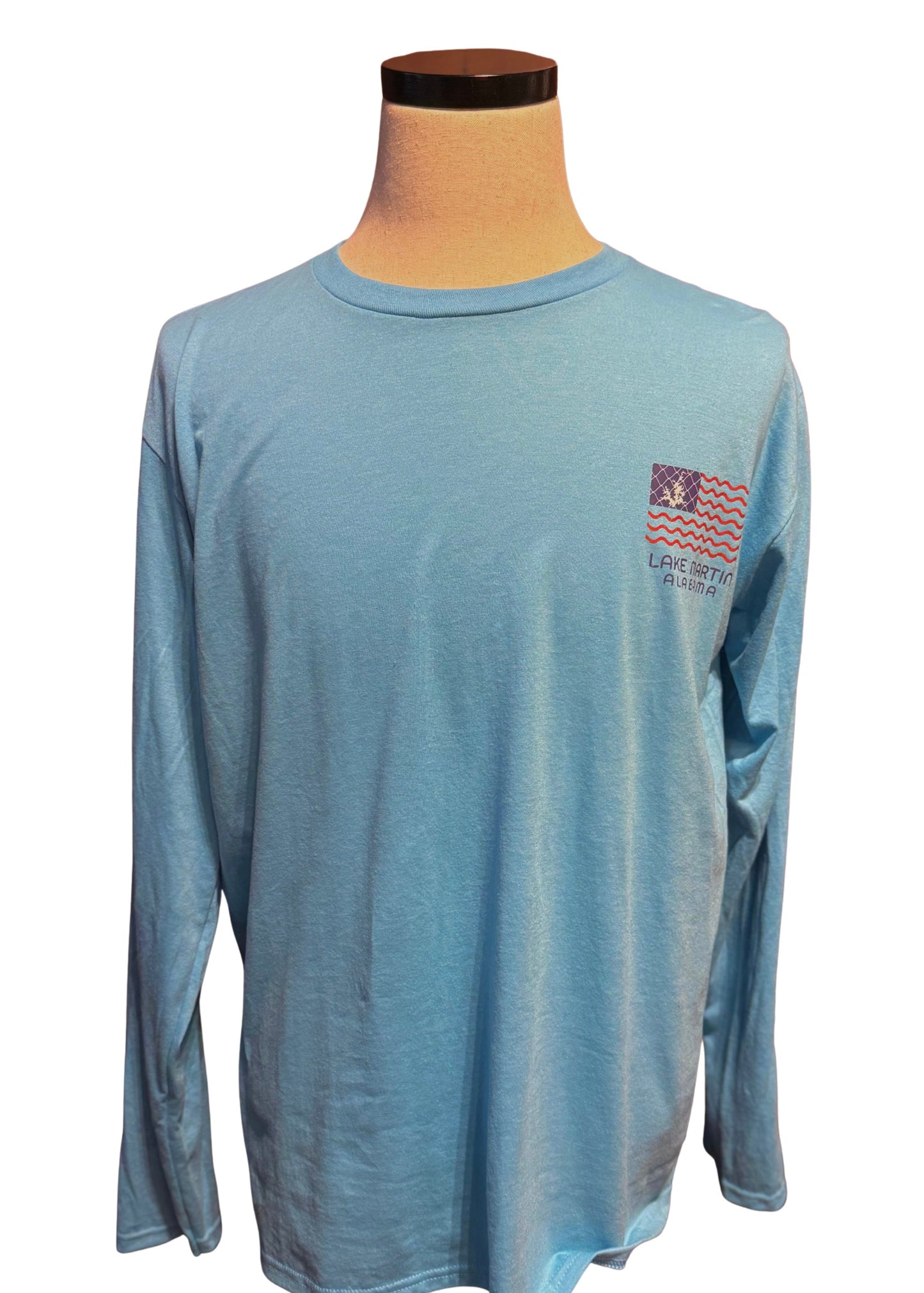Lake Martin American Flag Shirt- Long Sleeve