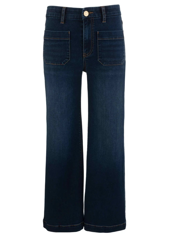 Meg High Rise Wide Leg w/ Patch - Cheerfully