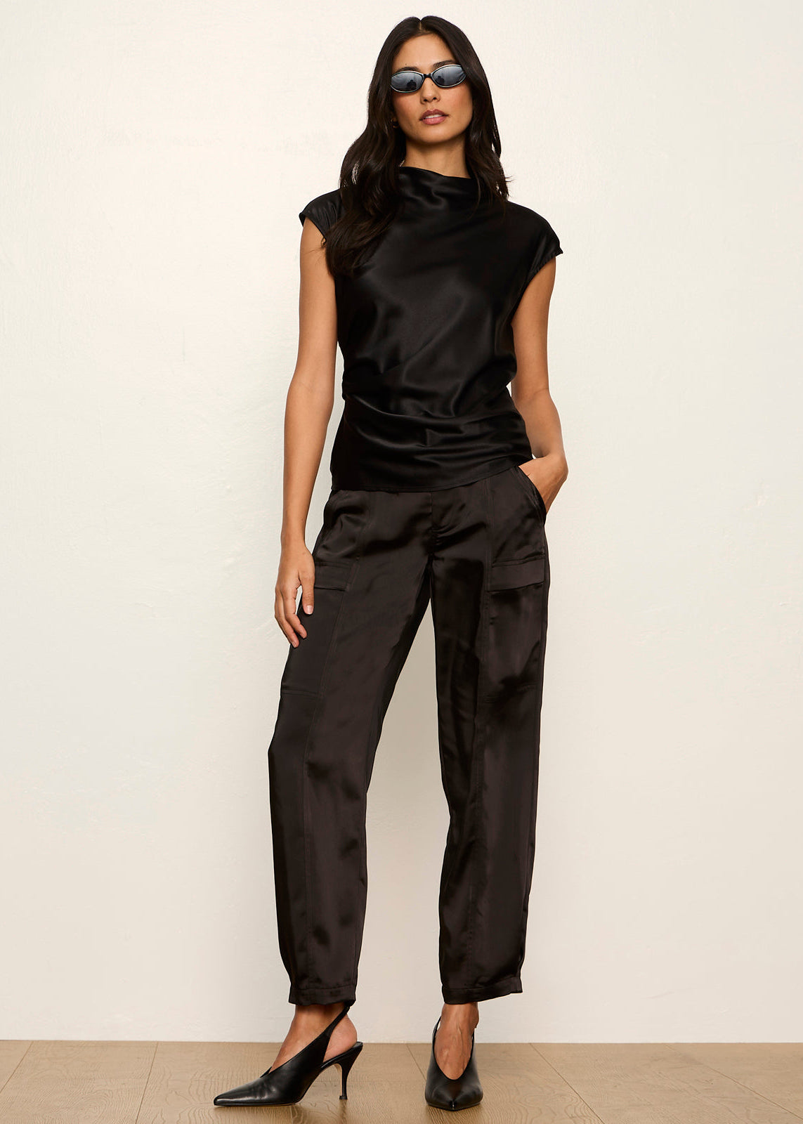 Sphere Satin Pant - Black