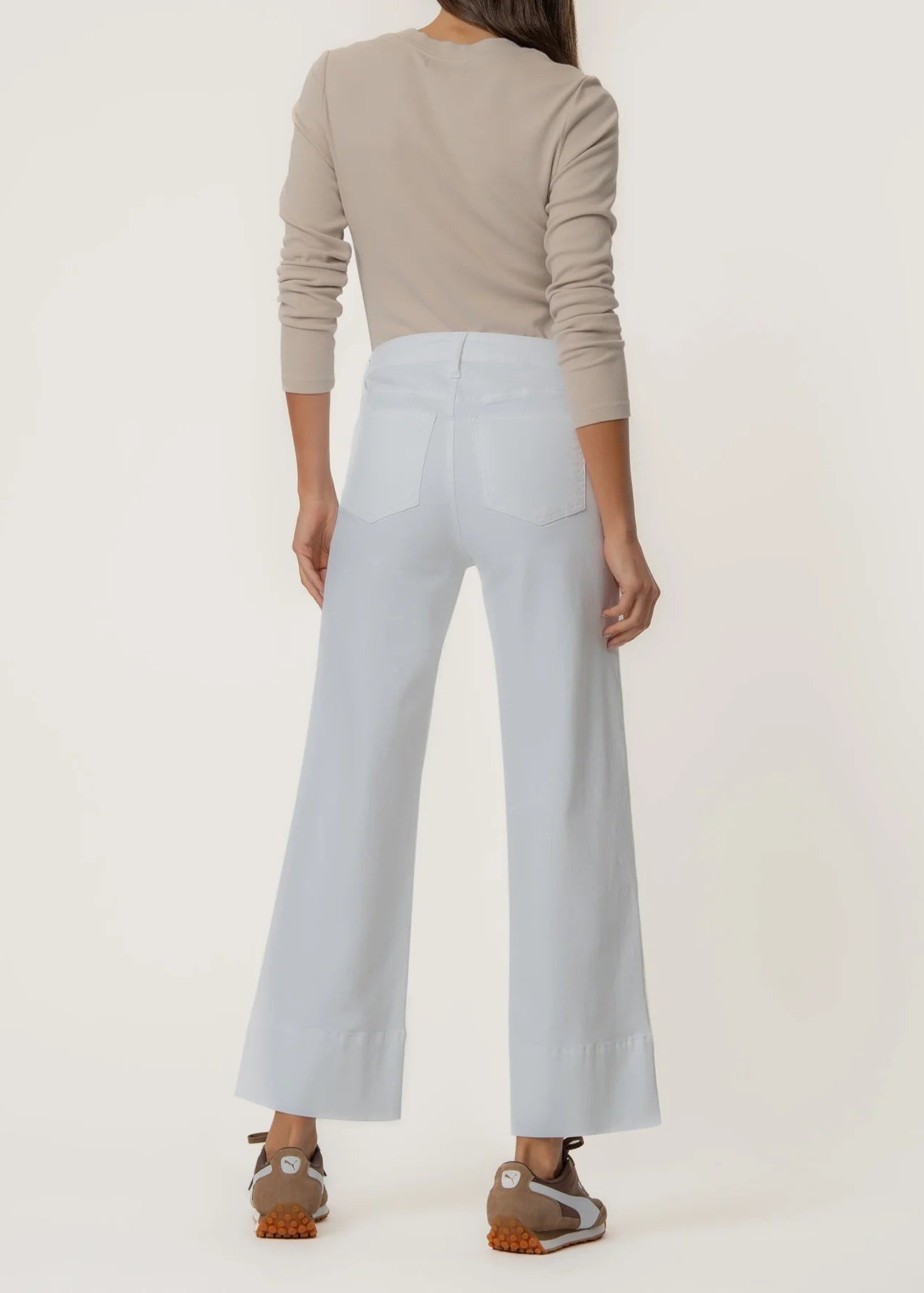 KUT Meg High Rise Wide Leg-Optic White