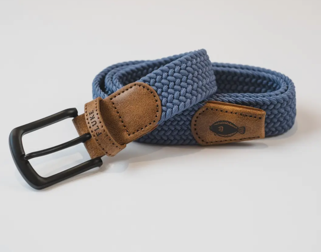 Men's Woven Belt- Steel Blue