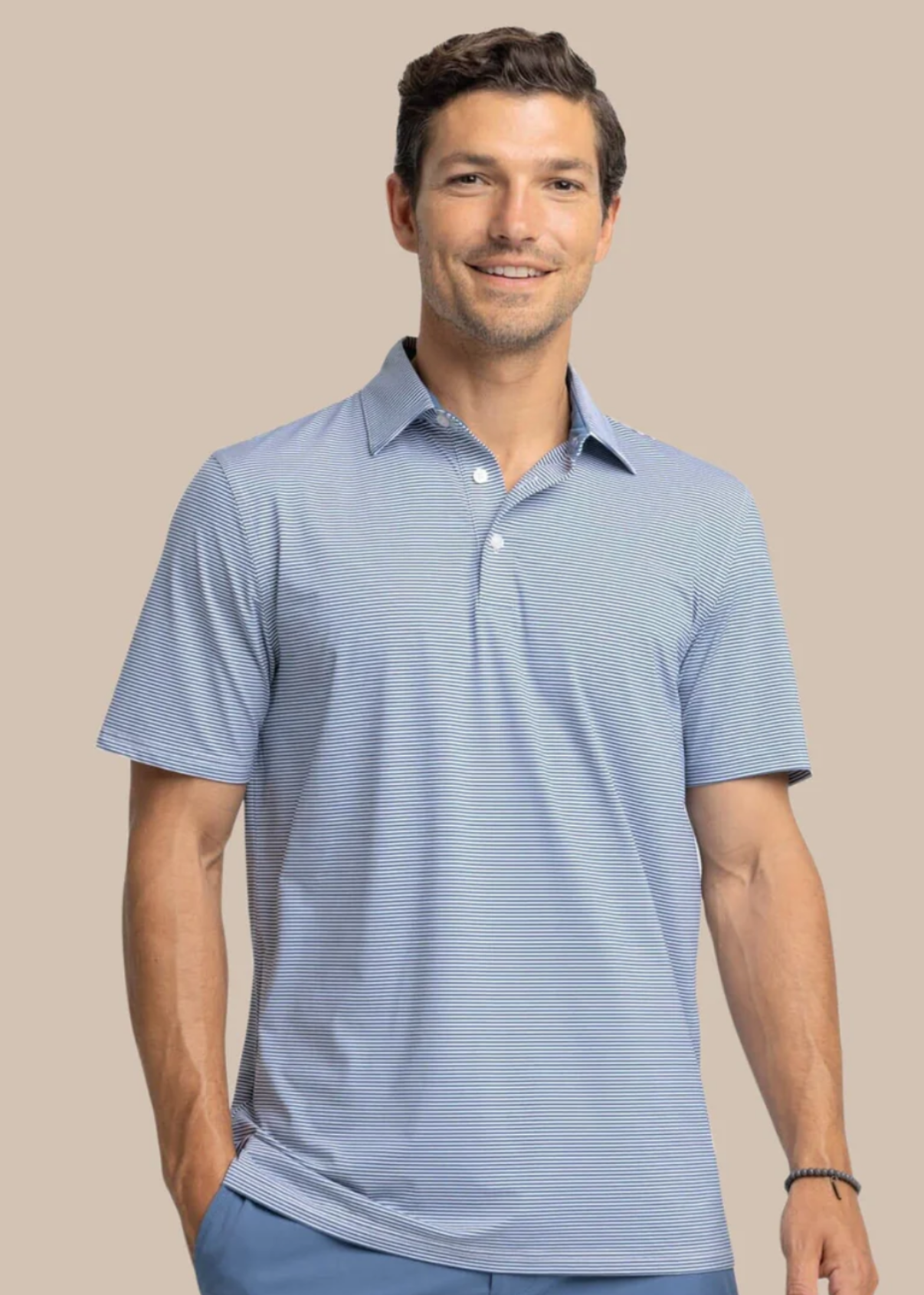 Auburn Meadowbrook Polo - Aged Denim