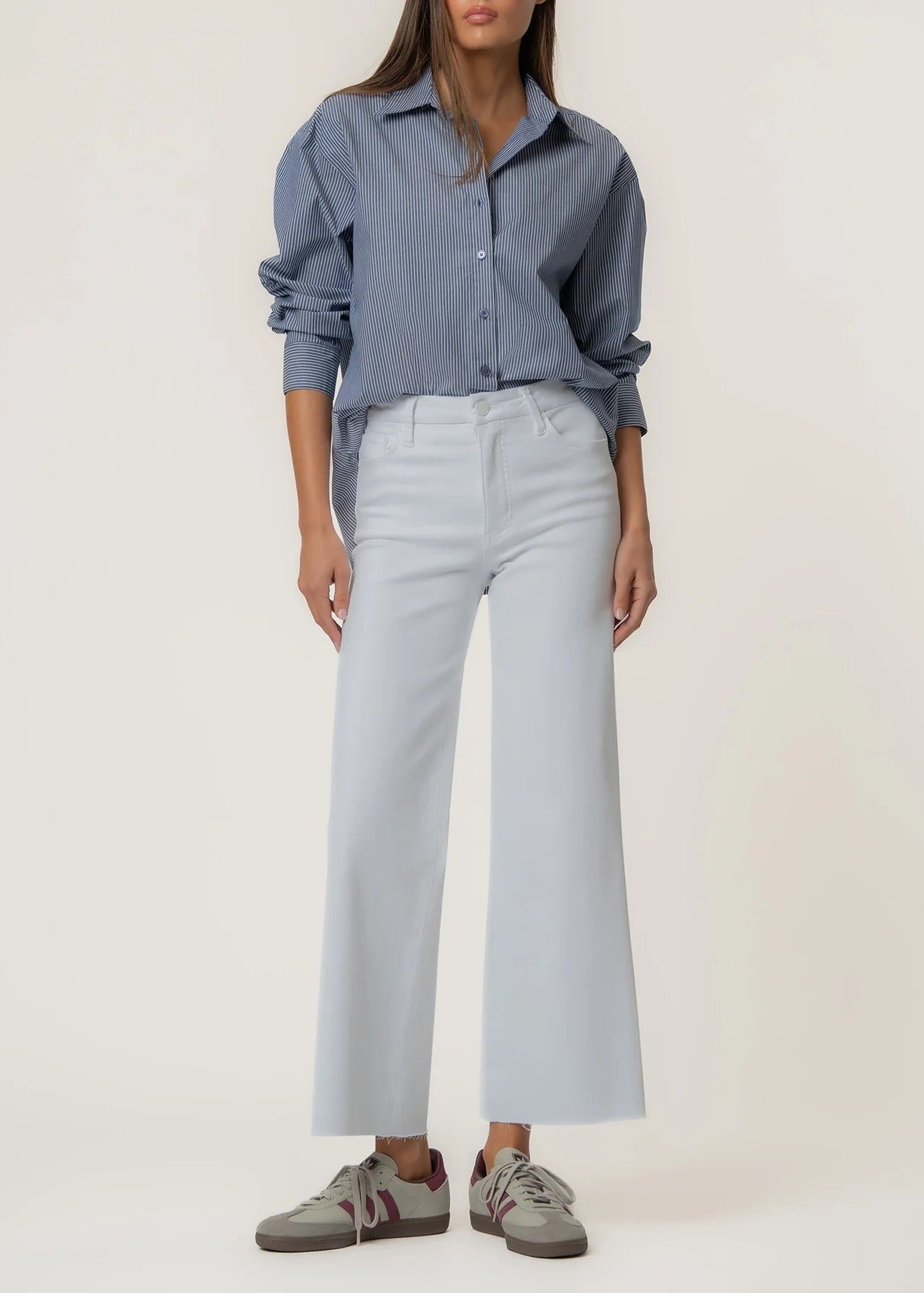 Kut Meg High Rise Raw Hem- White