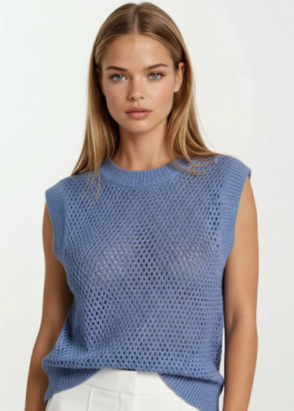 Eden Sweater Tank - Cobalt Blue
