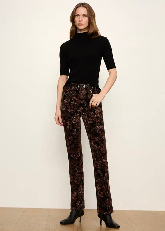 Play Date Corduroy Bootcut - Cocoa Paisley