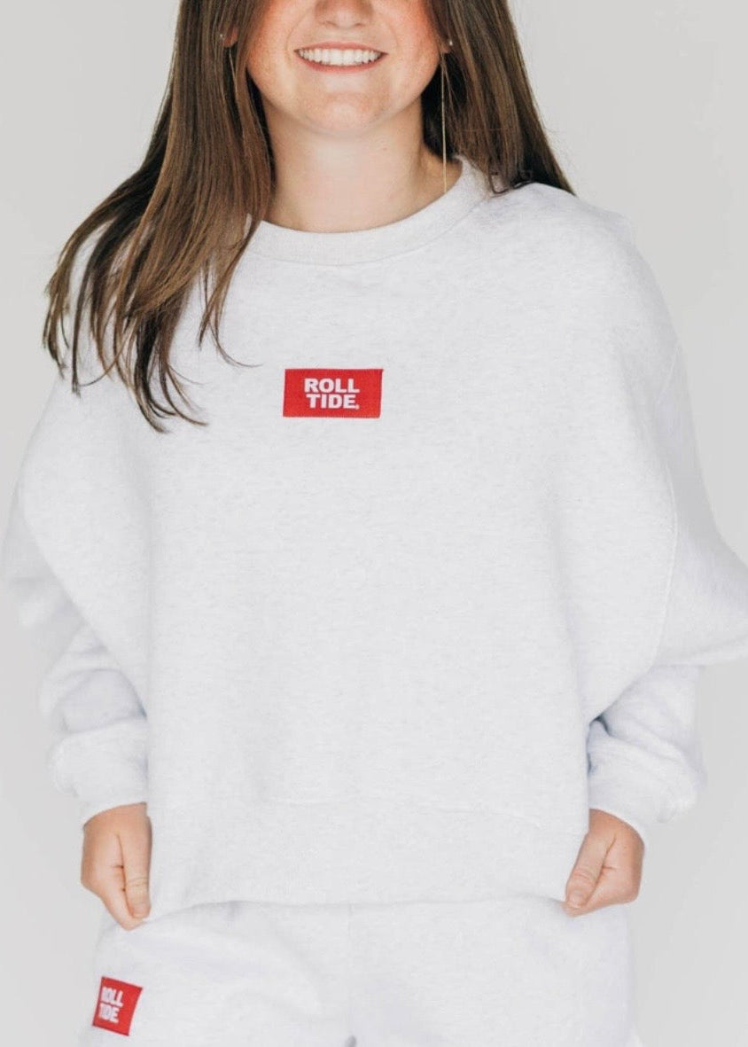 Becca Boxy Crewneck - Ash