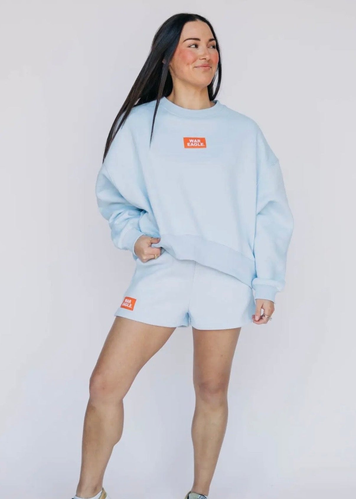 Becca Boxy Crewneck- Light Blue