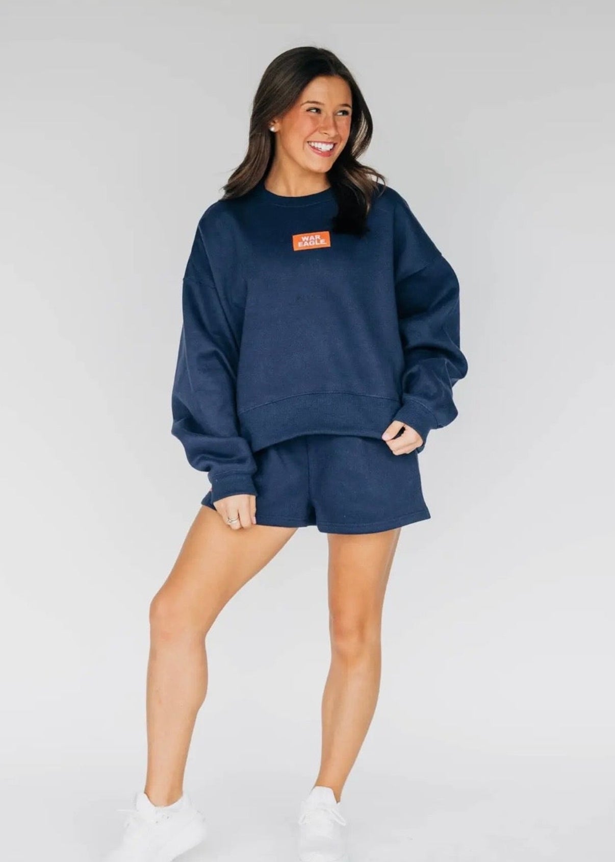 Becca Boxy Crewneck- Navy