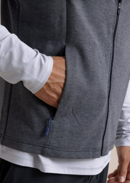 Black Waterfront Quilted Vest|293