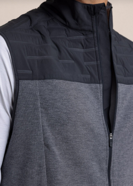 Black Waterfront Quilted Vest|294